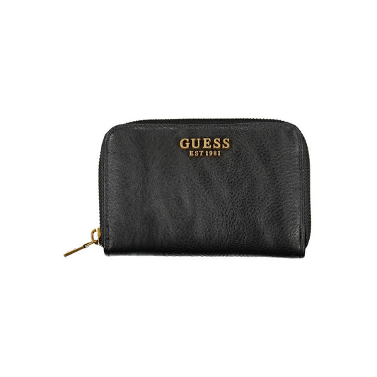 Elegant Black Zip Wallet with Multiple Compartments - GLAMHUB BOUTIQUE 