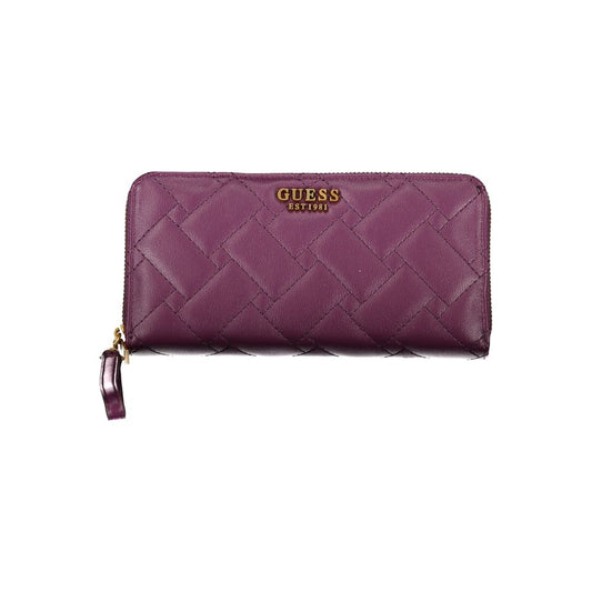 Elegant Purple Zip Wallet with Multiple Compartments - GLAMHUB BOUTIQUE 