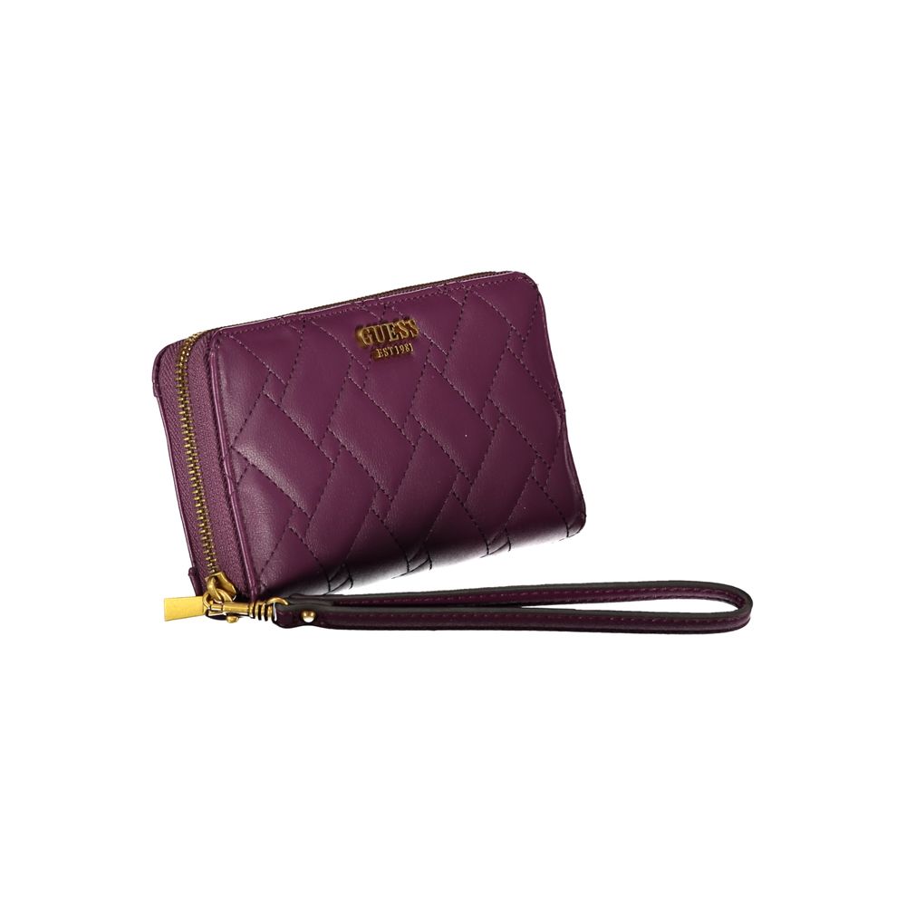 Elegant Purple Zip Wallet with Multiple Compartments - GLAMHUB BOUTIQUE 