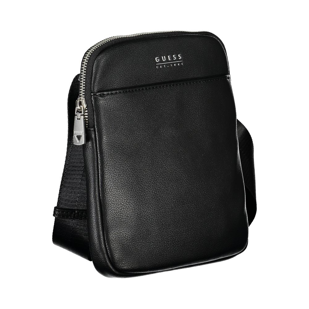 Sleek Men's Black Shoulder Bag - GLAMHUB BOUTIQUE 