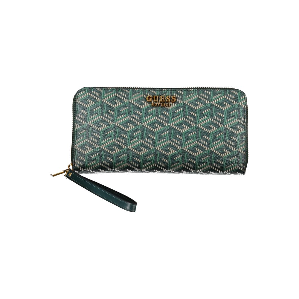 Elegant Green Designer Wallet with Contrast Details - GLAMHUB BOUTIQUE 