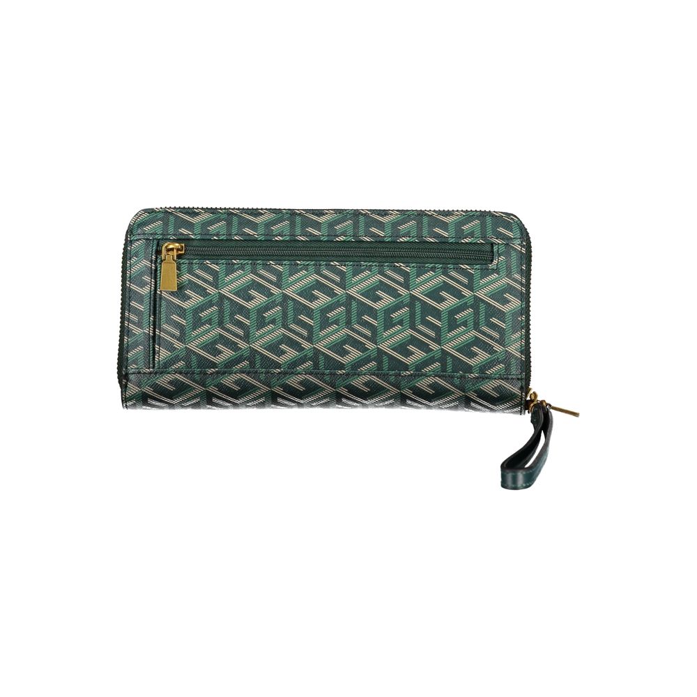 Elegant Green Designer Wallet with Contrast Details - GLAMHUB BOUTIQUE 