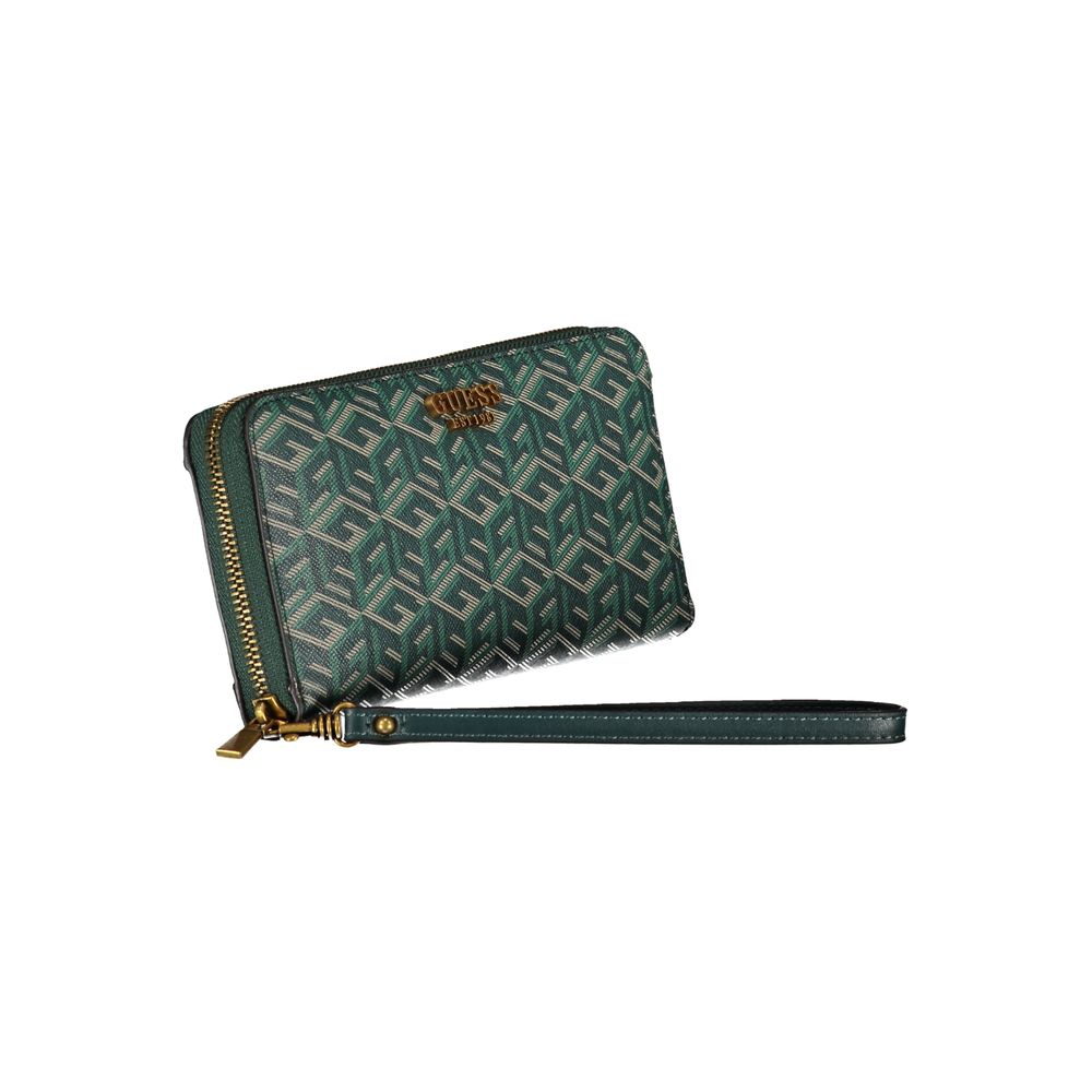 Elegant Green Designer Wallet with Contrast Details - GLAMHUB BOUTIQUE 