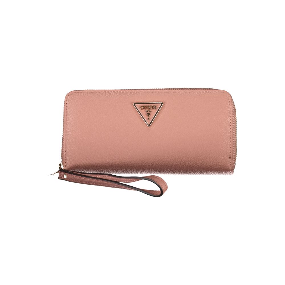 Elegant Pink Polyethylene Wallet with Logo - GLAMHUB BOUTIQUE 