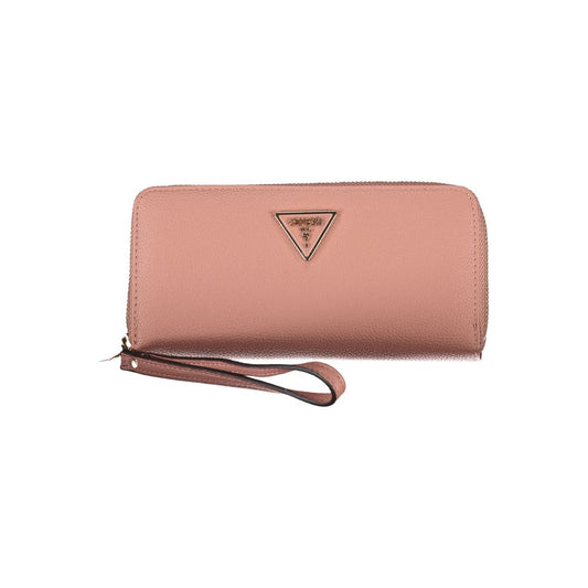 Elegant Pink Polyethylene Wallet with Logo - GLAMHUB BOUTIQUE 