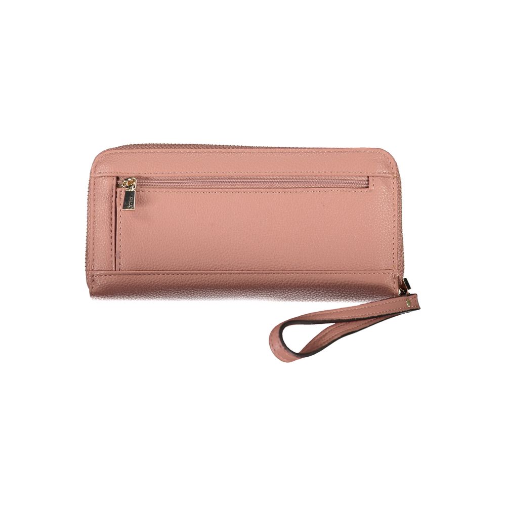 Elegant Pink Polyethylene Wallet with Logo - GLAMHUB BOUTIQUE 