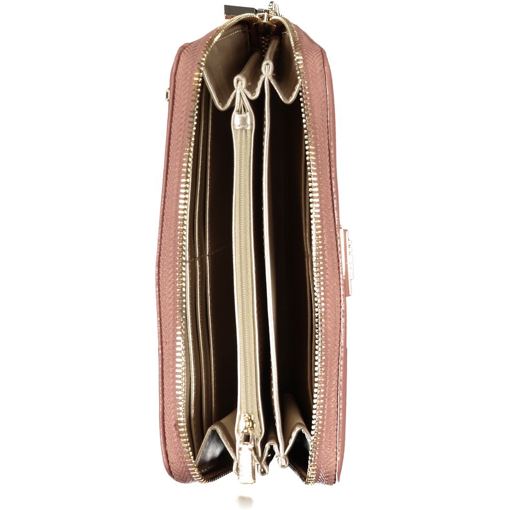 Elegant Pink Polyethylene Wallet with Logo - GLAMHUB BOUTIQUE 