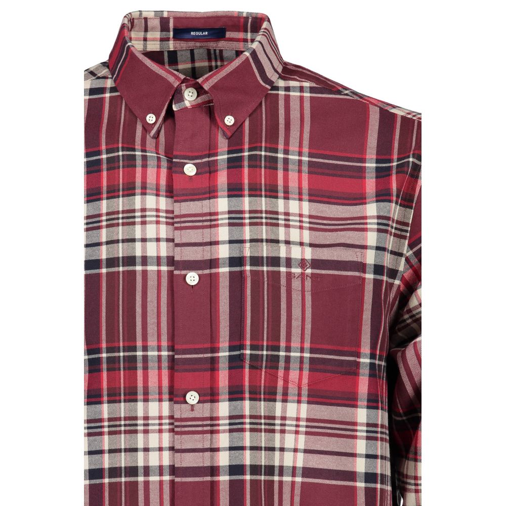 Elegant Pink Button-Down Men's Shirt - GlamHub Luxury and Icon Brand Clothing