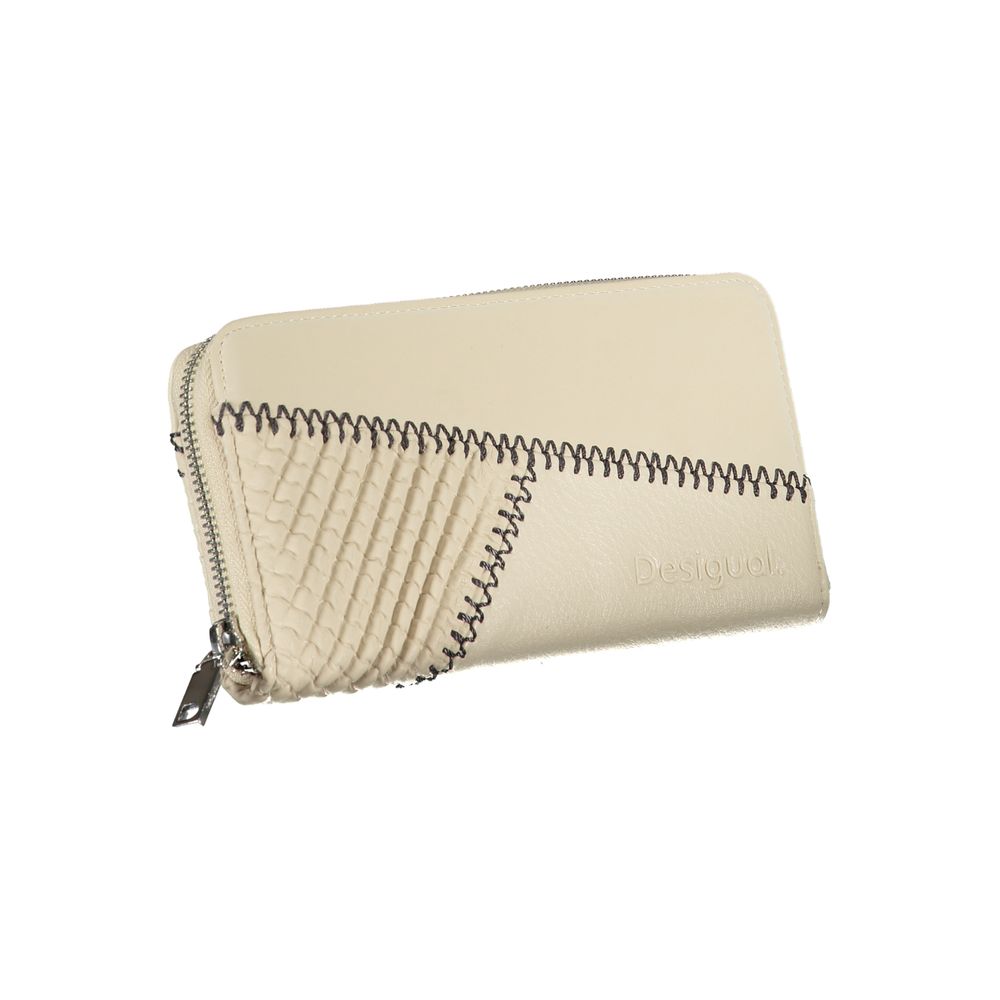 Beige Chic Wallet with Contrasting Accents