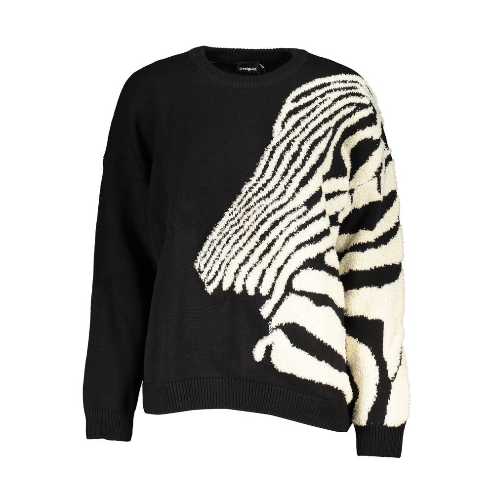 Desigual Chic Contrast Crew Neck Sweater