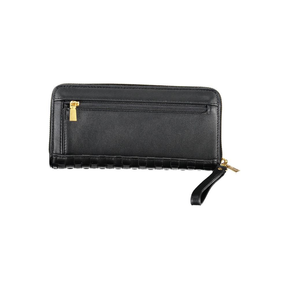 Elegant Black Multi-Compartment Wallet - GLAMHUB BOUTIQUE 