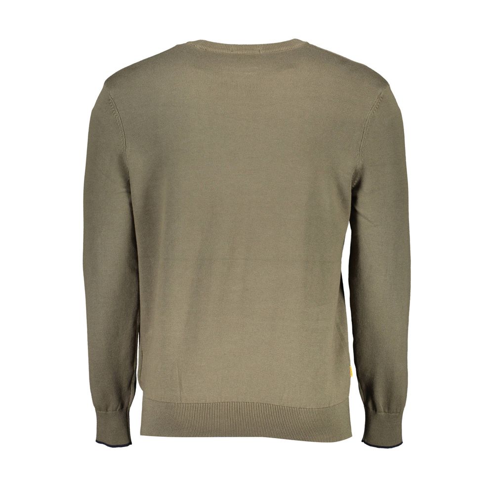 Eco-Conscious Green Crew Neck Sweater - GlamHub Luxury and Icon Brand Clothing