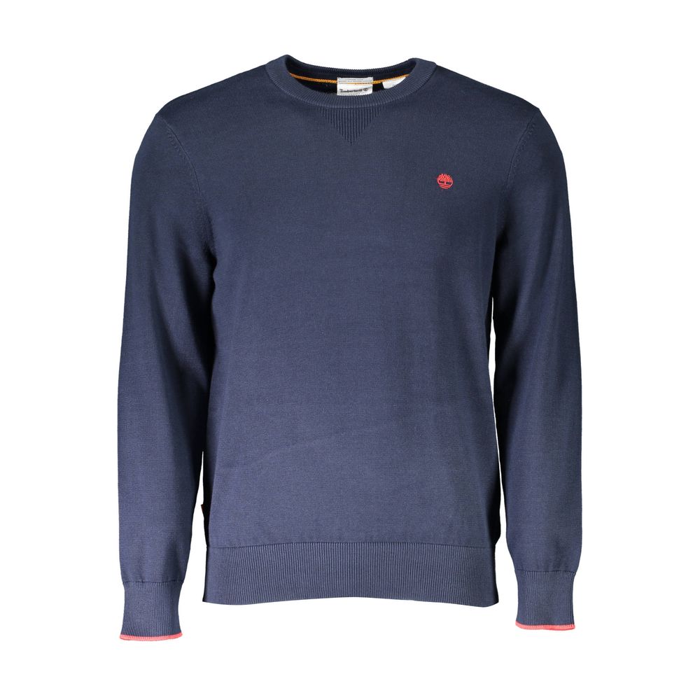 Classic Organic Crew Neck Sweater in Blue - GlamHub Luxury and Icon Brand Clothing