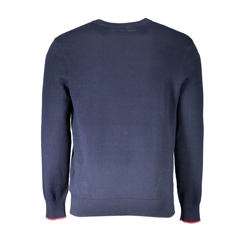 Classic Organic Crew Neck Sweater in Blue - GlamHub Luxury and Icon Brand Clothing