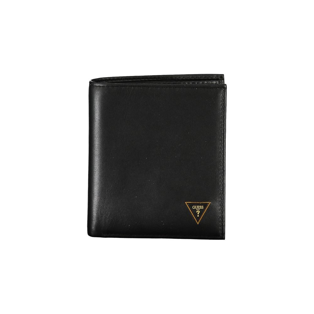 Sleek Black Leather Wallet - GLAMHUB BOUTIQUE 