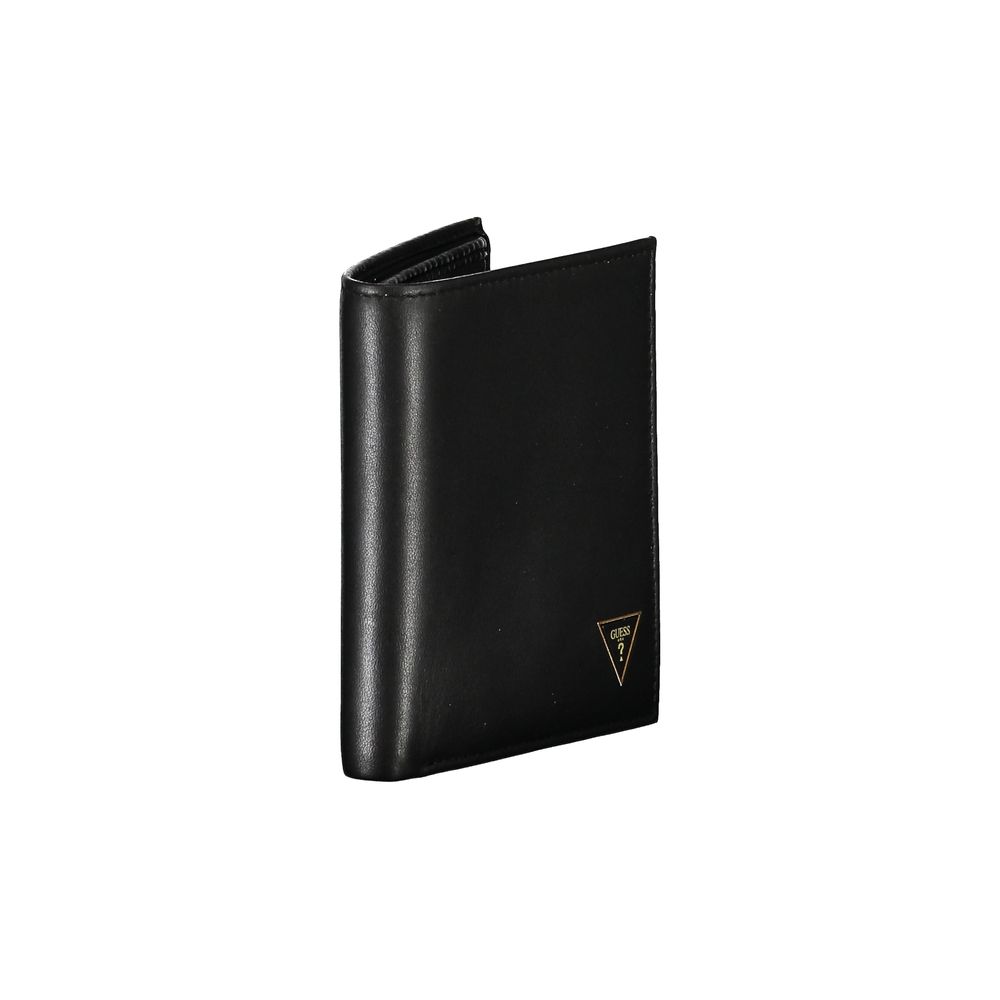 Sleek Black Leather Wallet - GLAMHUB BOUTIQUE 