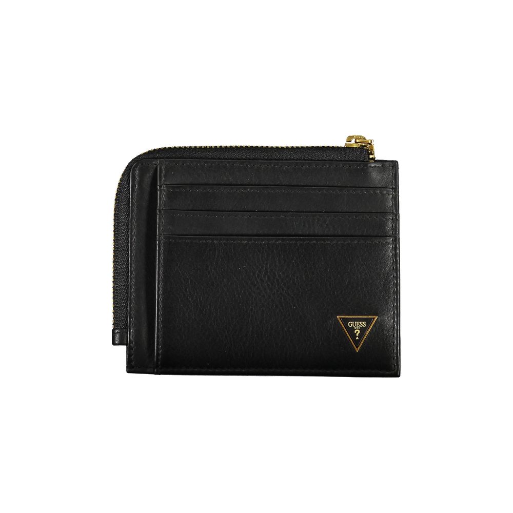 Sleek Black Leather Wallet with RFID Block - GLAMHUB BOUTIQUE 