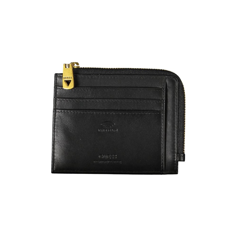 Sleek Black Leather Wallet with RFID Block - GLAMHUB BOUTIQUE 