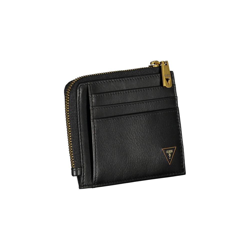 Sleek Black Leather Wallet with RFID Block - GLAMHUB BOUTIQUE 