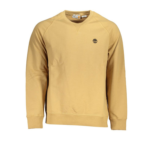 Beige Crew Neck Embroidered Sweatshirt - GlamHub Luxury and Icon Brand Clothing