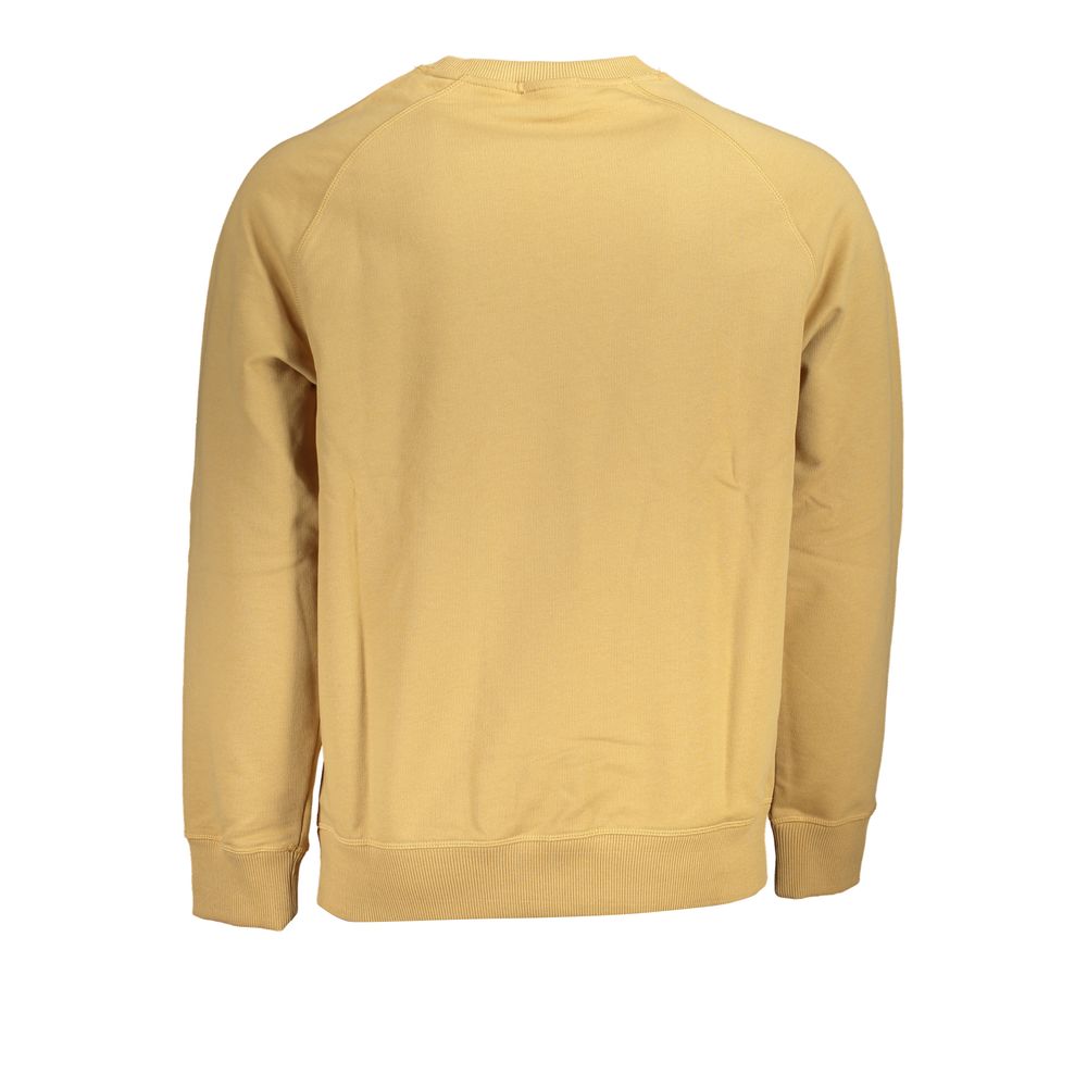 Beige Crew Neck Embroidered Sweatshirt - GlamHub Luxury and Icon Brand Clothing