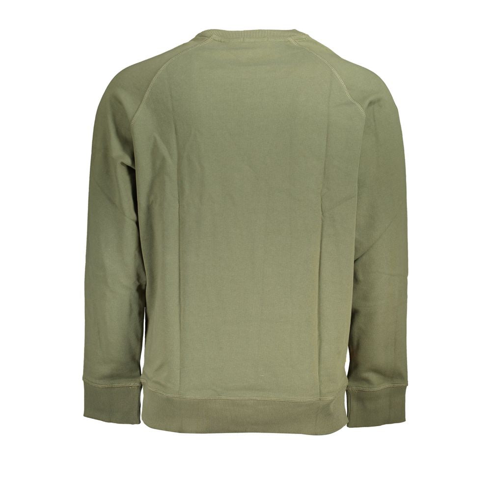 Classic Green Brushed Crew Neck Sweatshirt - GlamHub Luxury and Icon Brand Clothing