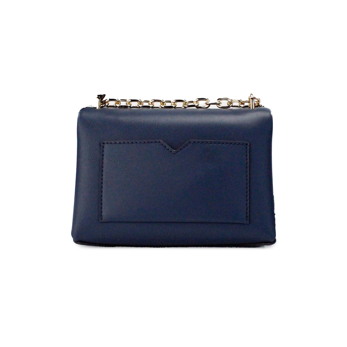 Cece Small Navy Vegan Leather Convertible Flap Crossbody Bag - GLAMHUB BOUTIQUE 