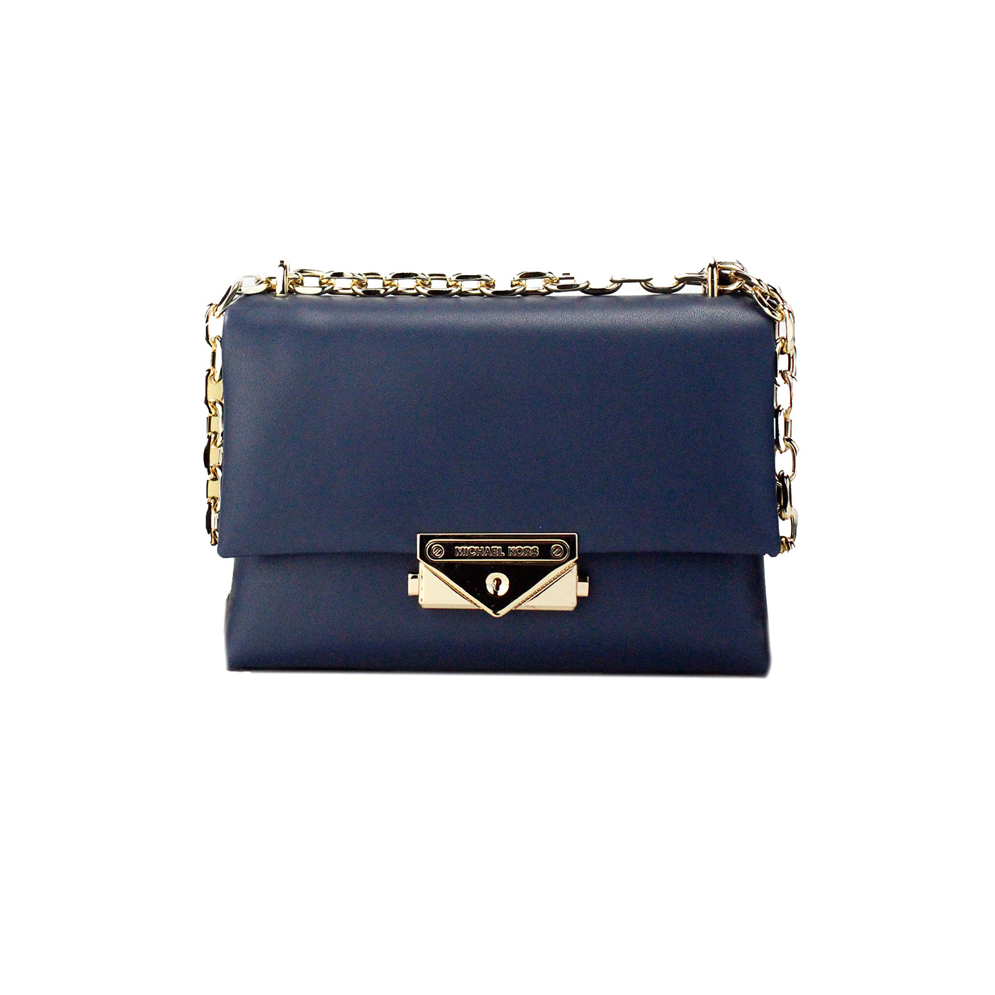 Cece Small Navy Vegan Leather Convertible Flap Crossbody Bag - GLAMHUB BOUTIQUE 