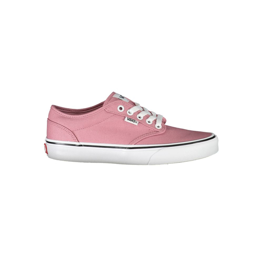 Chic Pink Sneakers with Contrast Laces - GlamHub Luxury and Icon Brand Clothing