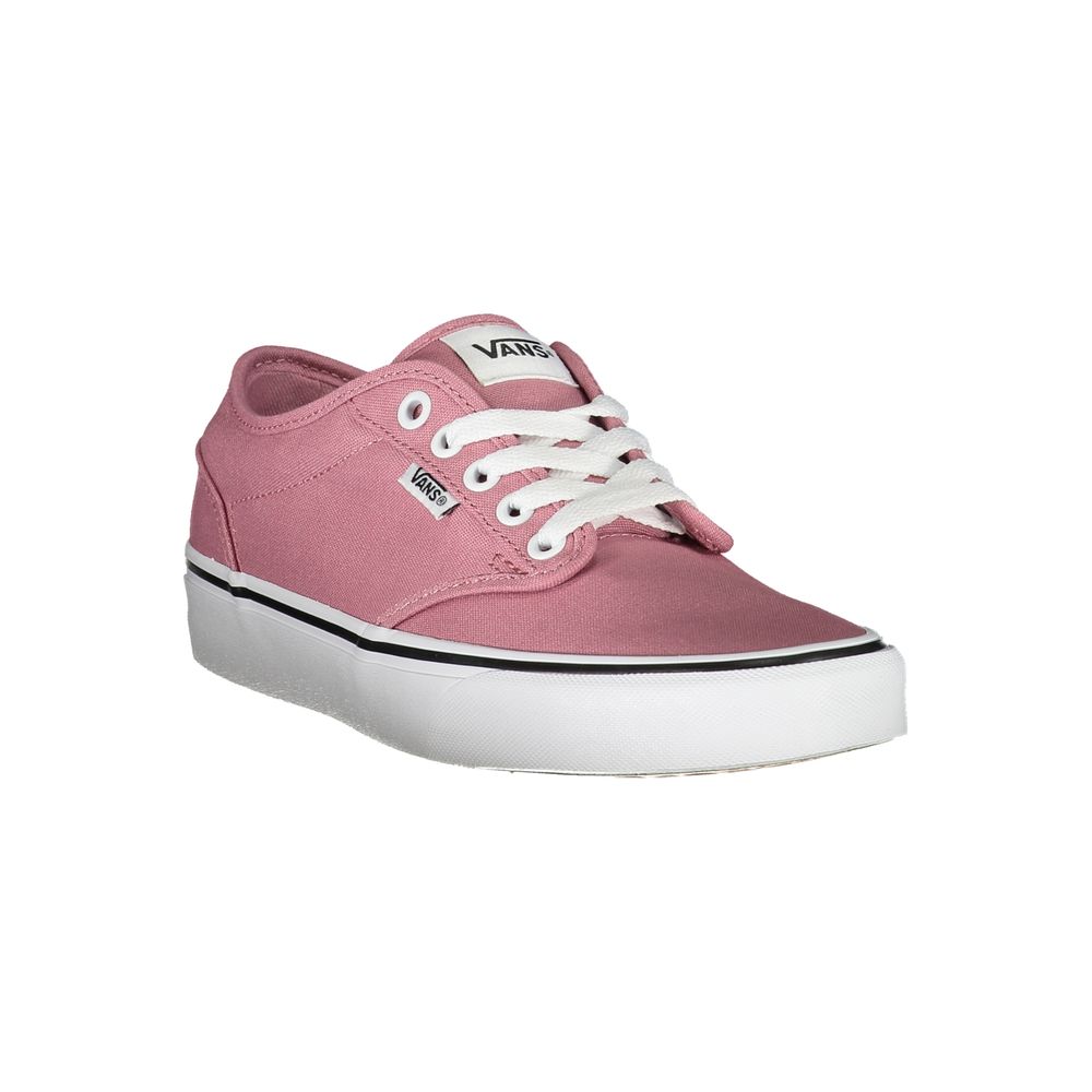 Chic Pink Sneakers with Contrast Laces - GlamHub Luxury and Icon Brand Clothing