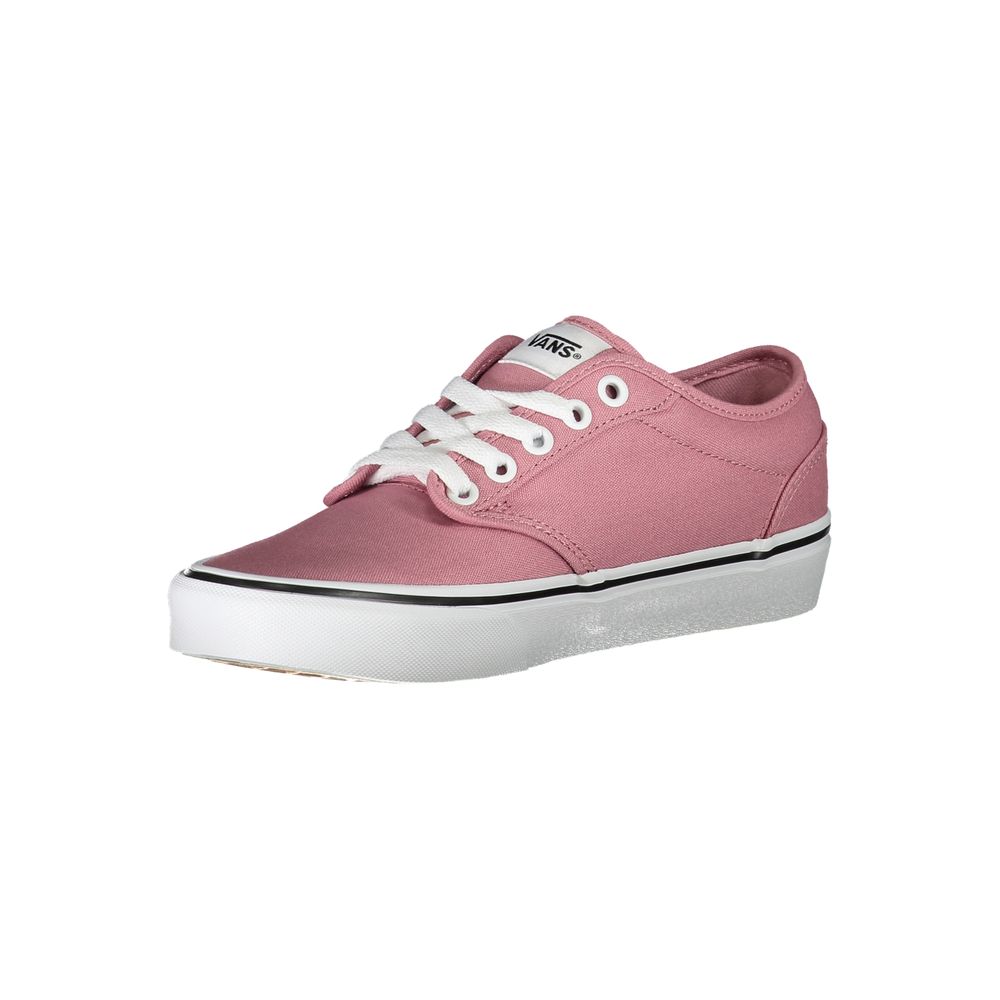 Chic Pink Sneakers with Contrast Laces - GlamHub Luxury and Icon Brand Clothing