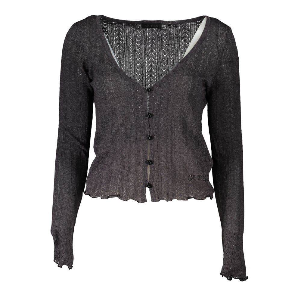 Chic V-Neck Contrast Detail Cardigan - GLAMHUB BOUTIQUE 