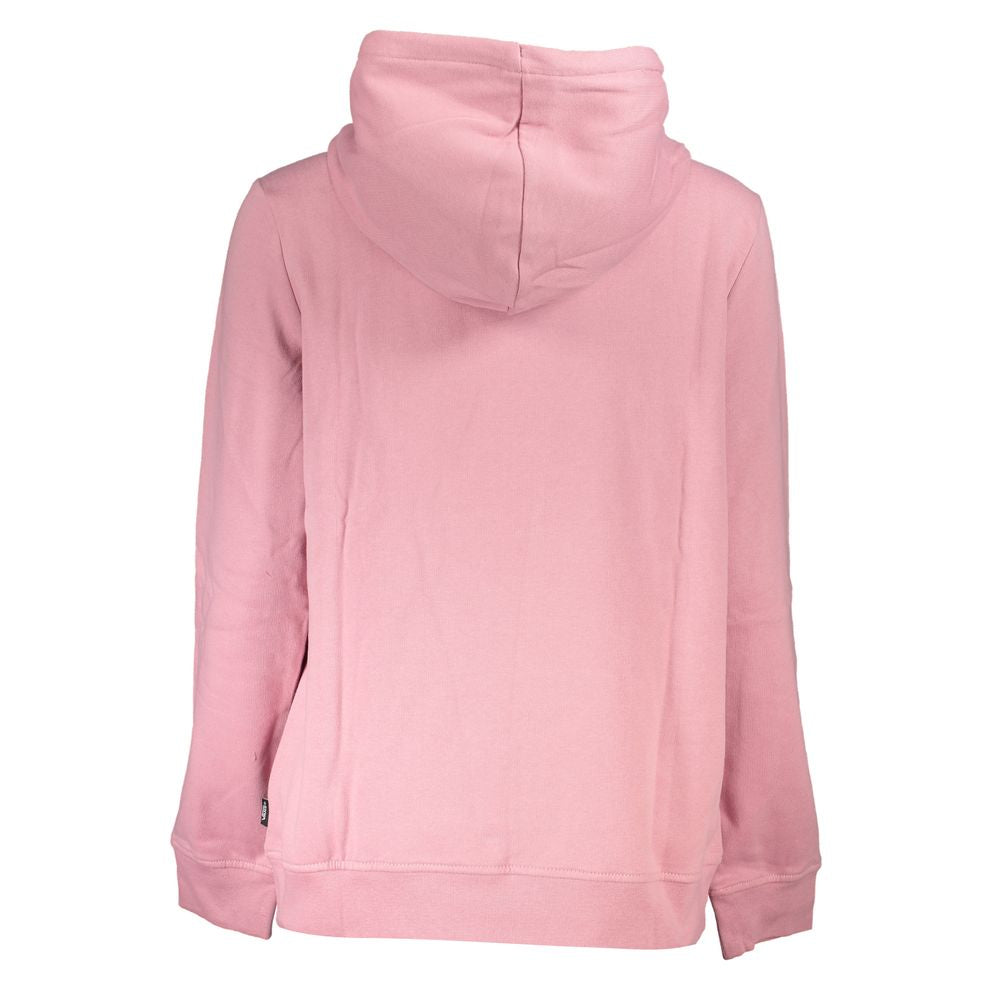 Chic Pink Hooded Fleece Sweatshirt - GlamHub Luxury and Icon Brand Clothing