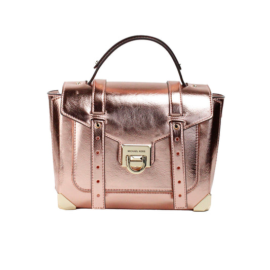 Manhattan Medium Primrose Leather Top Handle Satchel Bag - GLAMHUB BOUTIQUE 