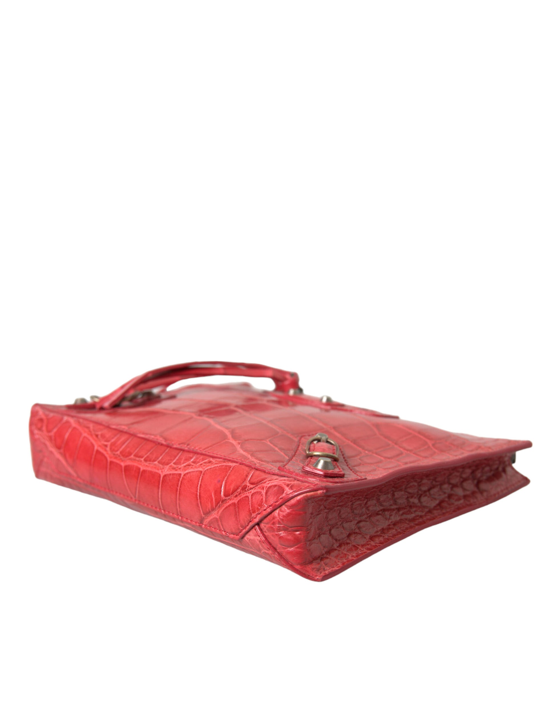 Exotic Red Alligator Leather Clutch - GLAMHUB BOUTIQUE 