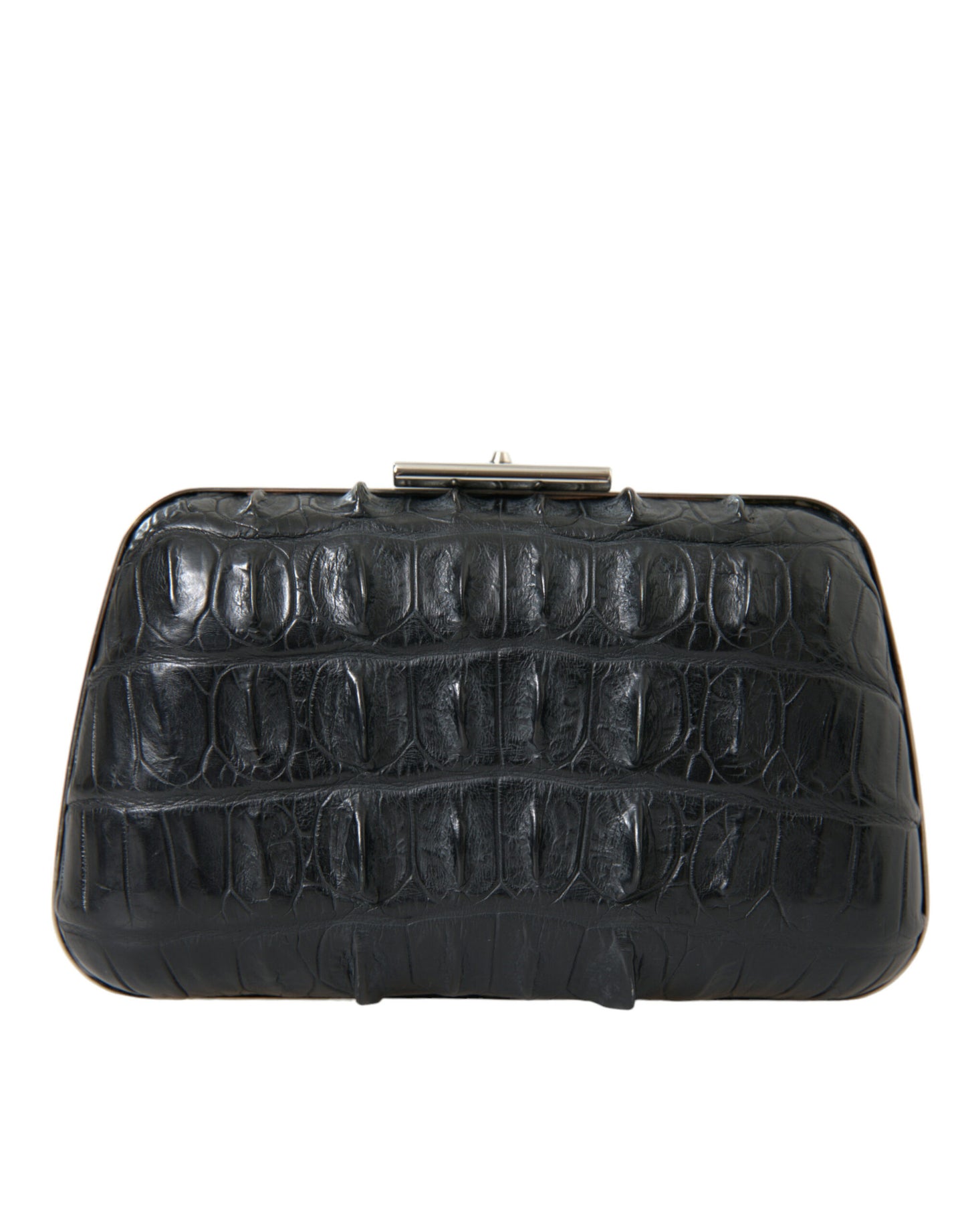 Elegant Crocodile Leather Evening Clutch - GLAMHUB BOUTIQUE 