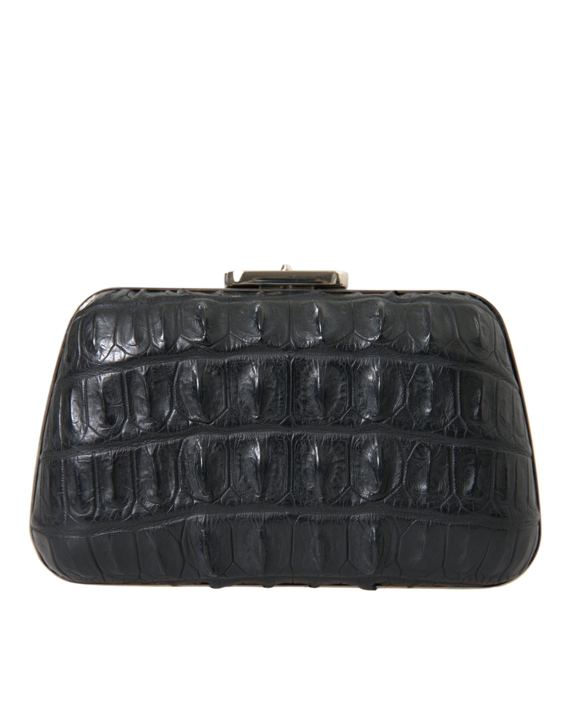 Elegant Crocodile Leather Evening Clutch - GLAMHUB BOUTIQUE 