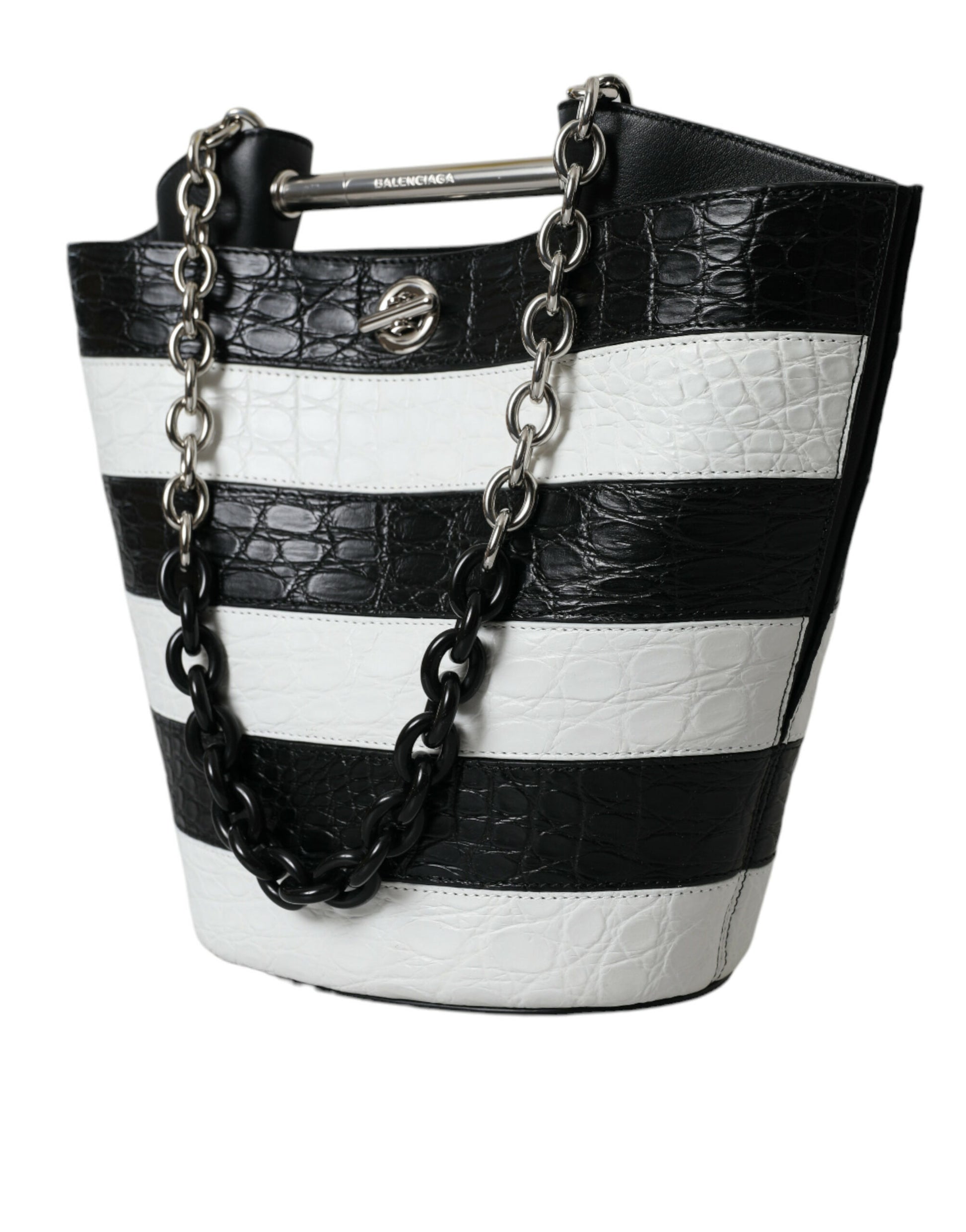 Chic Crocodile Leather Maxi Bucket Bag - GLAMHUB BOUTIQUE 