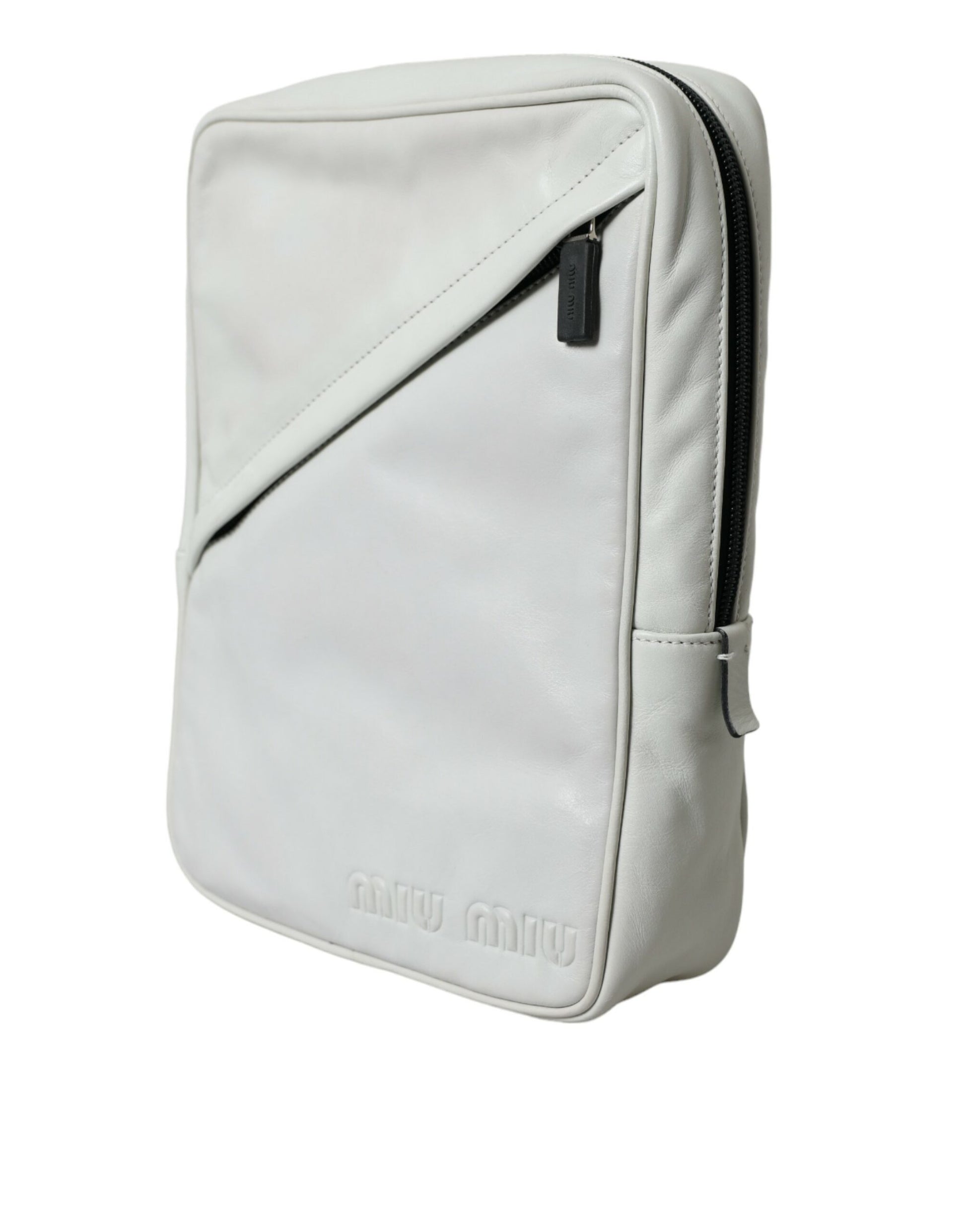 Elegant Black and White Leather Crossbody Bag - GlamHub Luxury and Icon Brand Clothing