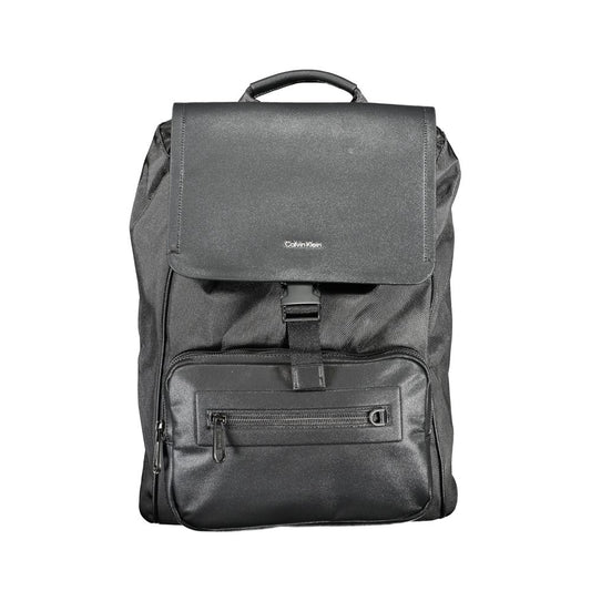 Black Polyester Backpack - GLAMHUB BOUTIQUE 