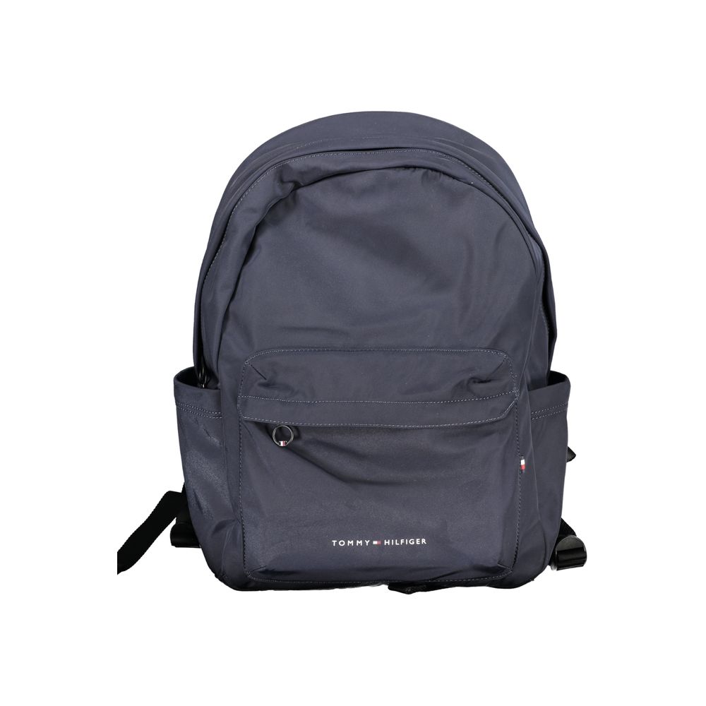 Blue Polyester Backpack - GLAMHUB BOUTIQUE 