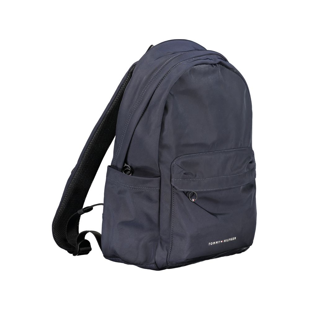 Blue Polyester Backpack - GLAMHUB BOUTIQUE 