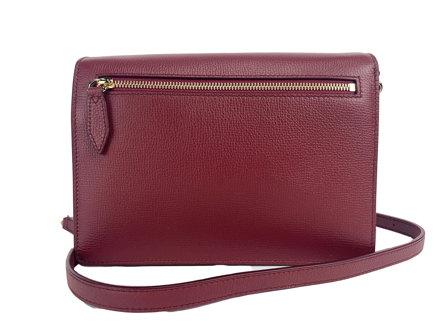 Macken Small Crimson House Check Leather Crossbody Bag - GLAMHUB BOUTIQUE 