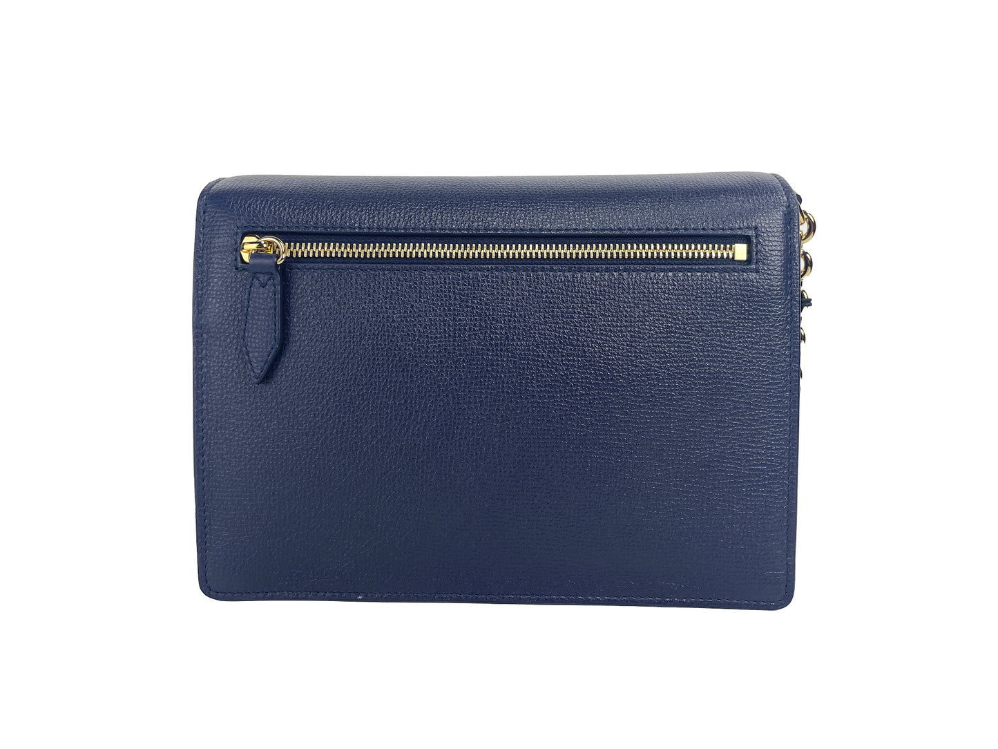 Macken Small Regency Blue House Check Leather Crossbody Bag - GLAMHUB BOUTIQUE 