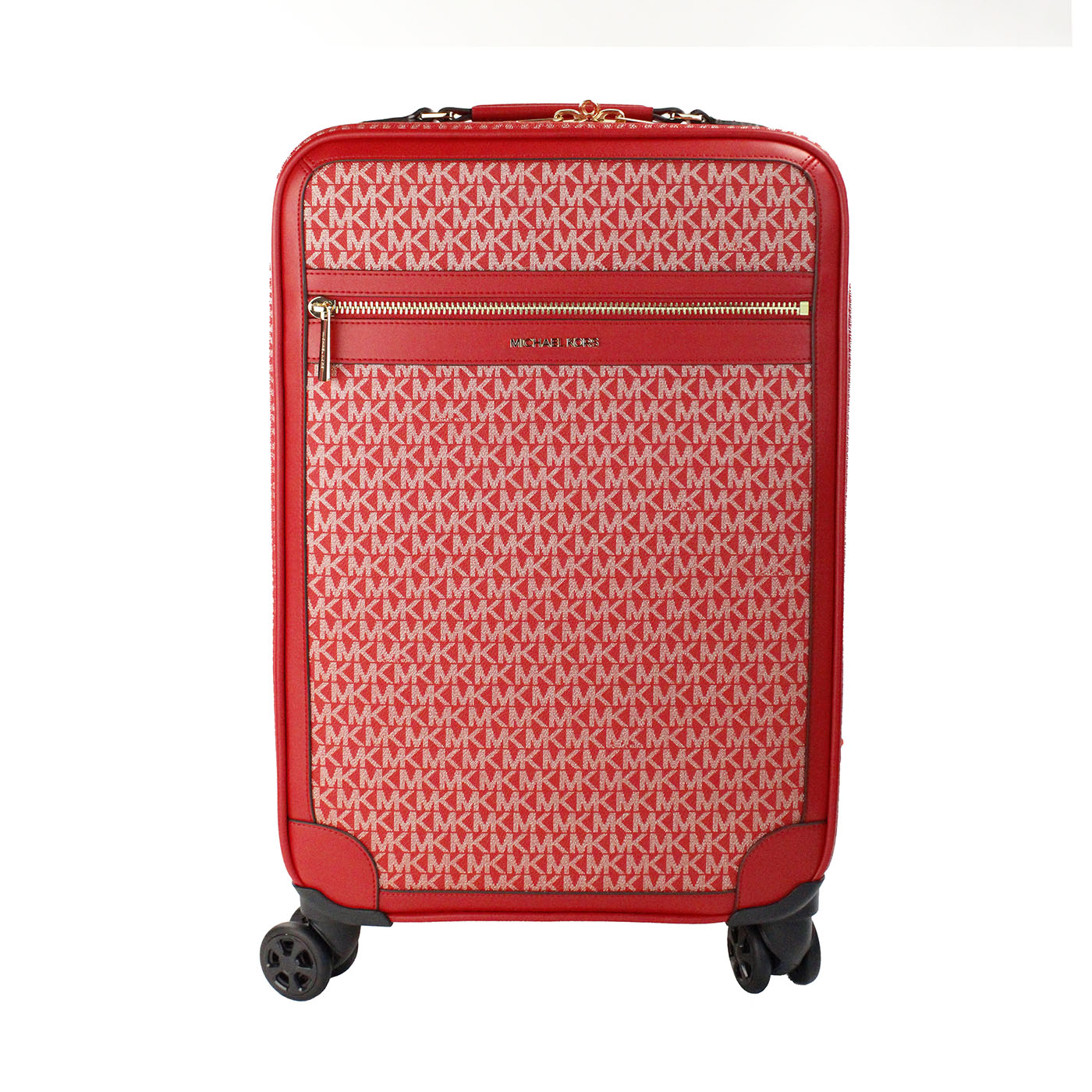 Travel Small Red Signature Trolley Rolling Suitcase Carry On Bag - GLAMHUB BOUTIQUE 