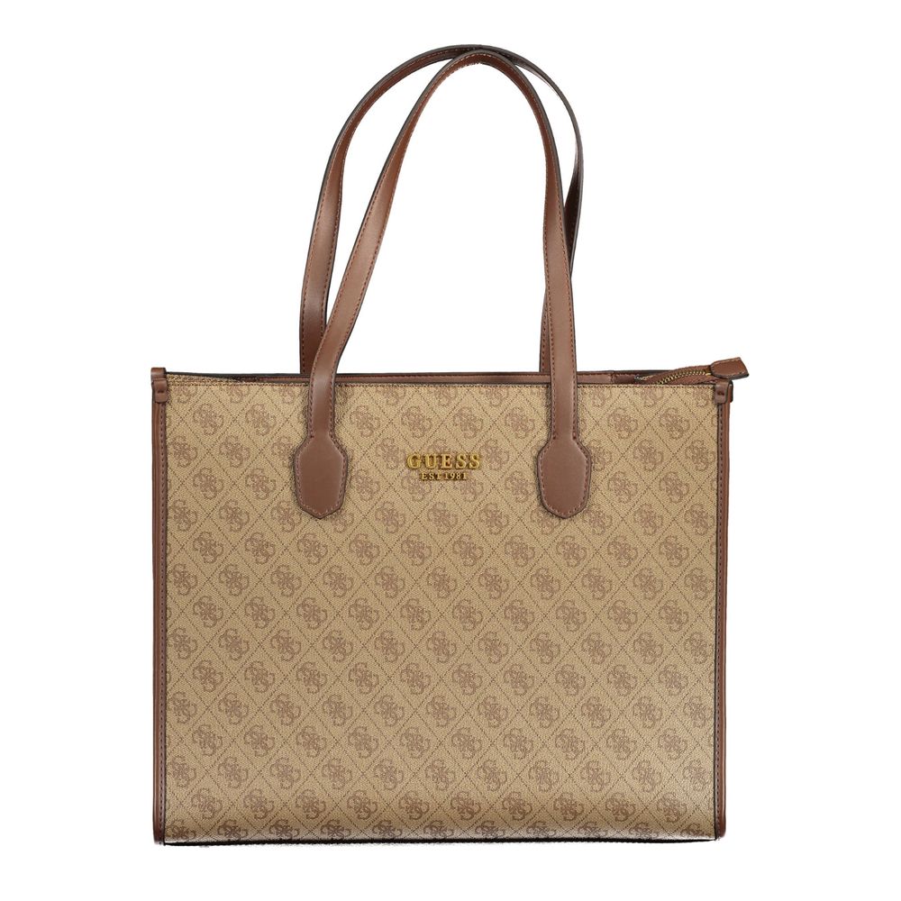 Beige Polyethylene Handbag - GLAMHUB BOUTIQUE 