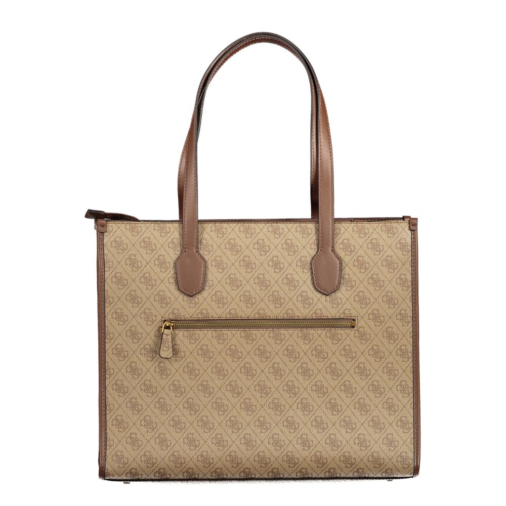 Beige Polyethylene Handbag - GLAMHUB BOUTIQUE 