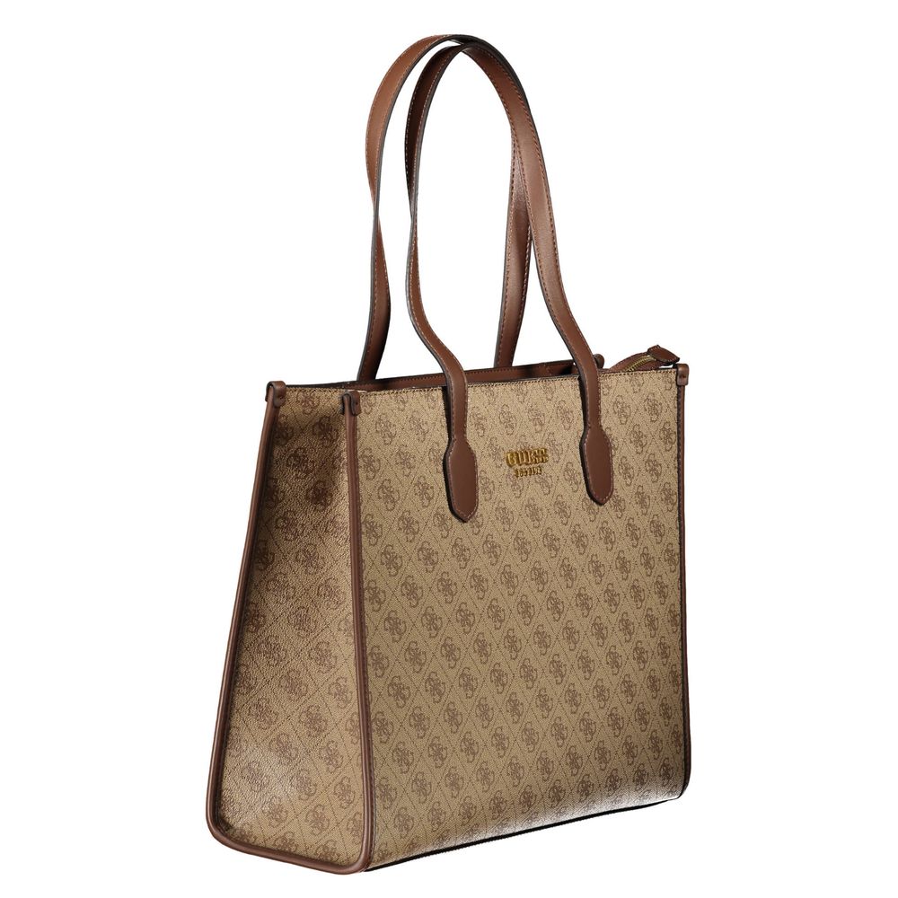 Beige Polyethylene Handbag - GLAMHUB BOUTIQUE 