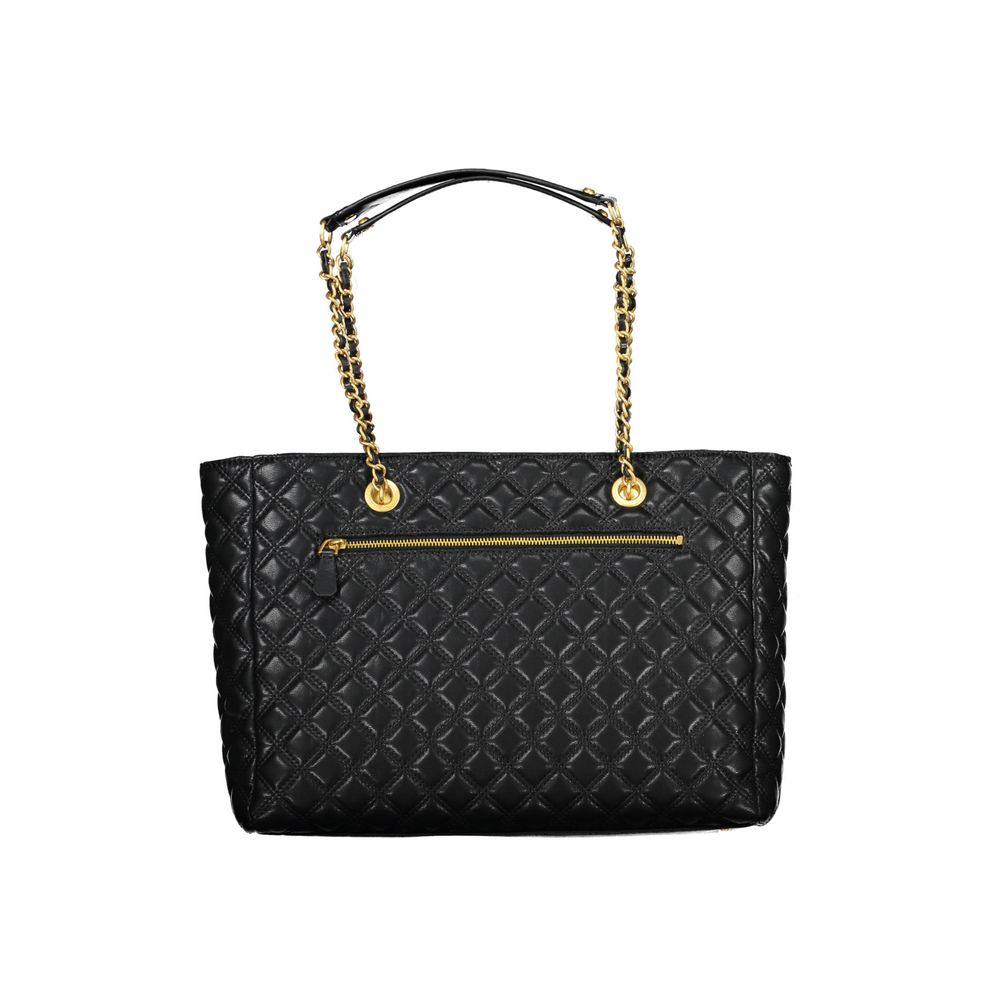 Black Polyethylene Handbag - GLAMHUB BOUTIQUE 