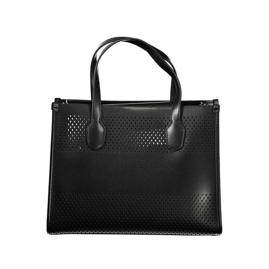 Black Polyethylene Handbag - GLAMHUB BOUTIQUE 